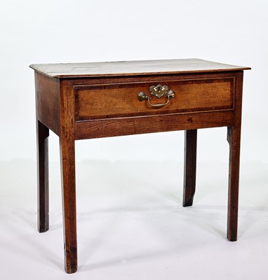 Lot 372 - George III oak side table