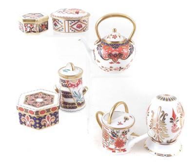 Lot 104 - Seven Royal Crown Derby miniatures