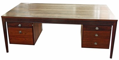 Lot 162 - Rosewood Diplomat Executive Desk by Finn Juhl