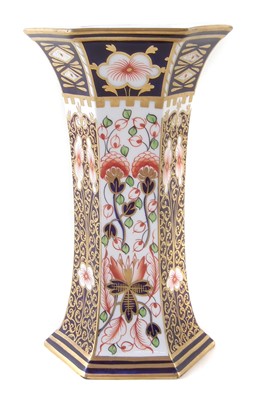 Lot 272 - Crown Derby hexagonal vase