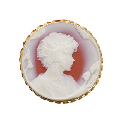 Lot 8 - A cameo brooch
