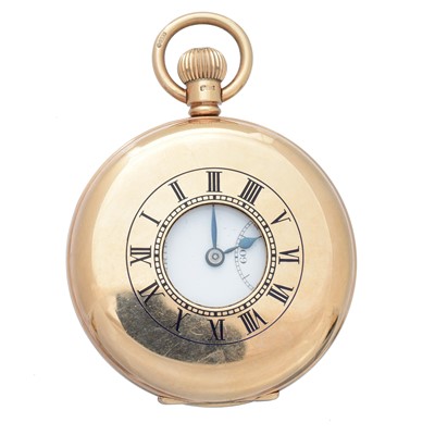 Lot 298 - A 9ct gold half hunter pocket watch by Vertex