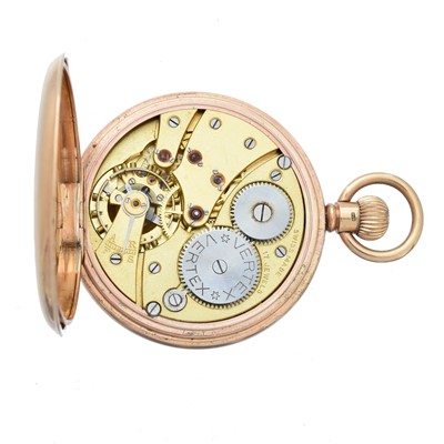 Lot 298 - A 9ct gold half hunter pocket watch by Vertex
