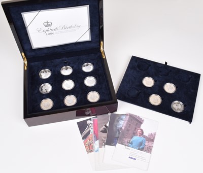 Lot 7 - Cased silver proof coin sets and an assortment of other cupro-nickel coins.