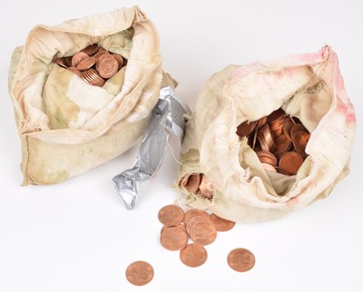 Lot 84 - Two bags of Great Britain, Queen Elizabeth II, 1967 pennies and halfpennies, uncirculated (2).