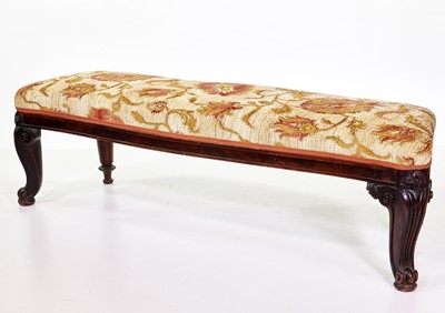 Lot 348 - Victorian mahogany upholstered window seat
