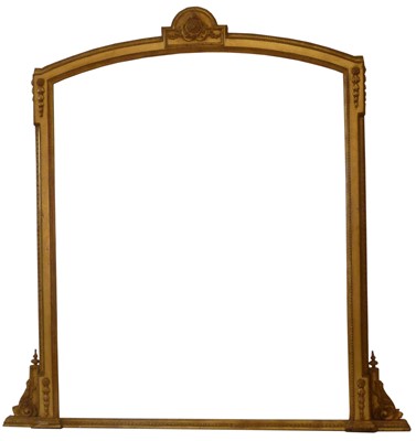 Lot 409 - Victorian gesso mirror overmantel mirror