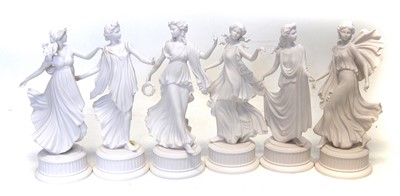 Lot 289 - Set of six Wedgwood Dancing Hours figures