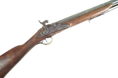 Lot 121 - Percussion carbine with spring bayonet