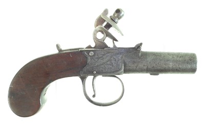 Lot 29 - Nock Flintlock boxlock pocket pistol.
