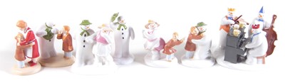 Lot 96 - Seven boxed Coalport Snowman figures