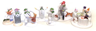 Lot 97 - Seven Coalport Snowman figures