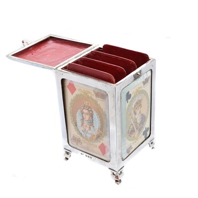 Lot 138 - An Edward VII silver playing card holder