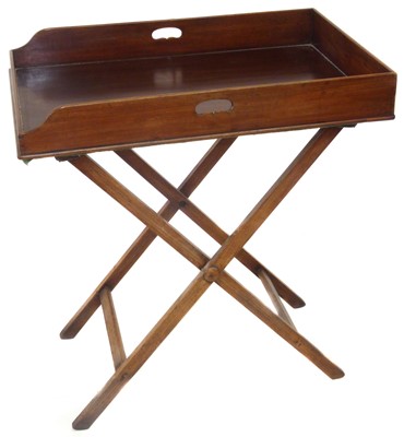 Lot 420 - Victorian mahogany butlers tray