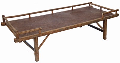 Lot 321 - 20th century Chinese hardwood day bed