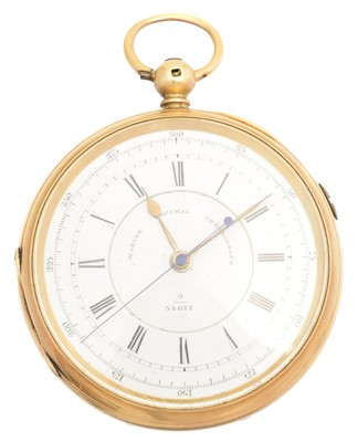 Lot 291 - An 18ct gold open face pocket watch