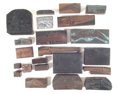 Lot 296 - Twenty two gun catalogue printing blocks