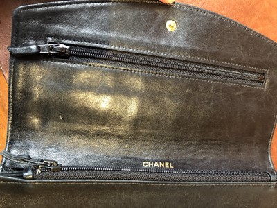 Lot 103 - A Chanel Flap Logo Bifold Long Wallet