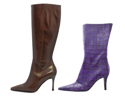 Lot 120 - Two pairs of designer heeled boots