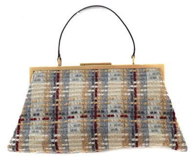 Lot 1 - A Burberry tweed bag