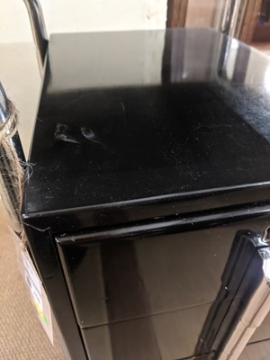 Lot 206 - PEL desk by Wells Coates, chrome and black lacquered writing desk and chair.