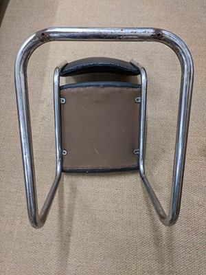 Lot 206 - PEL desk by Wells Coates, chrome and black lacquered writing desk and chair.