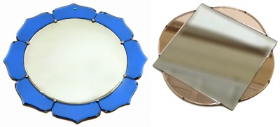 Lot 215 - Art Deco wall mirror in the shape of a flower head