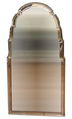 Lot 218 - Amber tinted wall mirror