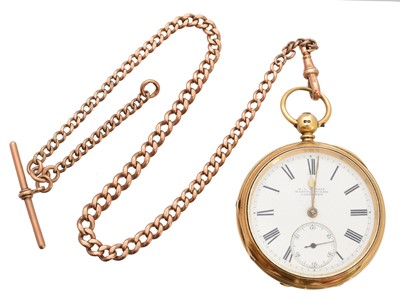 Lot 295 - An 18ct gold open face pocket watch