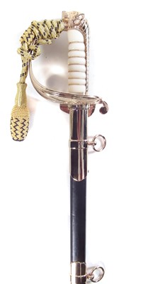 Lot 356 - Modern replica of a British Naval Officers Dress Sword