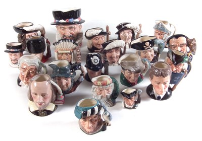 Lot 125 - Twenty one Royal Doulton character jugs