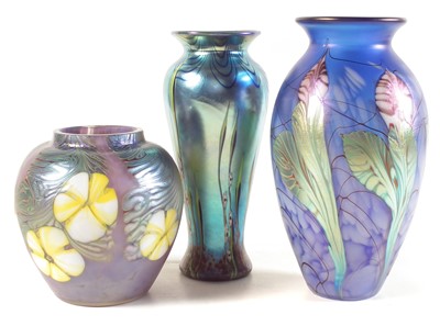 Lot 80 - Three Okra glass vases