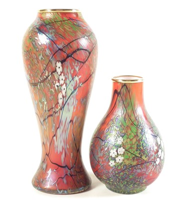 Lot 81 - Two Okra glass vases