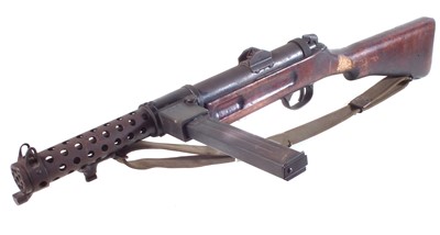 Lot 58 - Deactivated Lanchester 9mm submachine gun