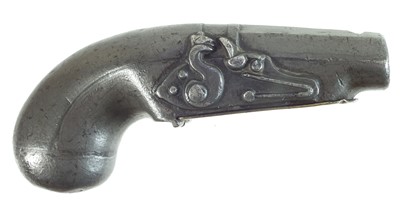 Lot 26 - Pewter pistol snuff box