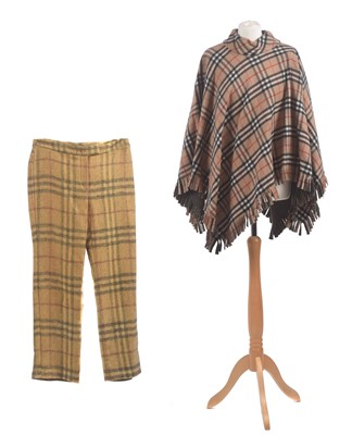 Lot 15 - A Burberry wool poncho