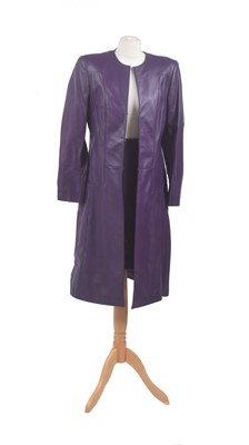 Lot 102 - An Escada purple leather set