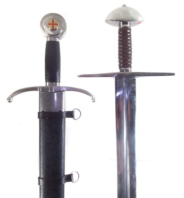 Lot 347 - Two modern replica broadswords