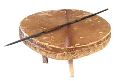 Lot 261 - African spear and drum