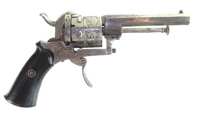 Lot 1 - 7mm pinfire double action revolver
