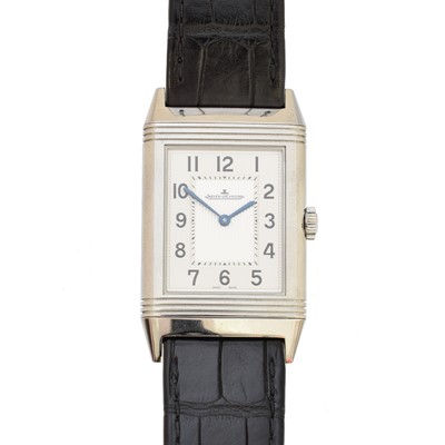 Lot 271 - A Jaeger-LeCoultre Grande Reverso Ultra Thin stainless steel manual wind wristwatch