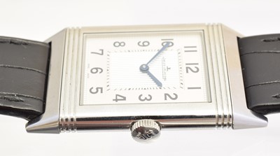 Lot 271 - A Jaeger-LeCoultre Grande Reverso Ultra Thin stainless steel manual wind wristwatch