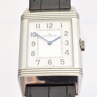 Lot 271 - A Jaeger-LeCoultre Grande Reverso Ultra Thin stainless steel manual wind wristwatch