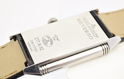 Lot 271 - A Jaeger-LeCoultre Grande Reverso Ultra Thin stainless steel manual wind wristwatch