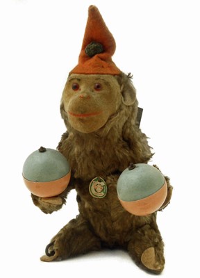 Lot 214 - German monkey automated clockwork toy