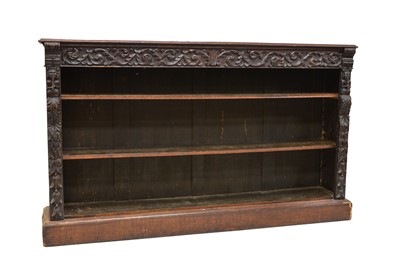 Lot 431 - Victorian carved oak bookcase