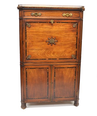 Lot 275 - Early 19th-century chestnut veneered fall front secretaire