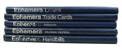 Lot 89 - Five spring-back binders containing ephemera