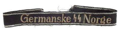 Lot 449 - Germanske SS Norge cloth cuff title