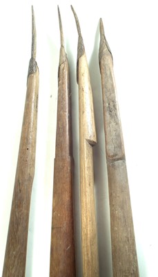 Lot 228 - Four double ended spears possibly for fishing